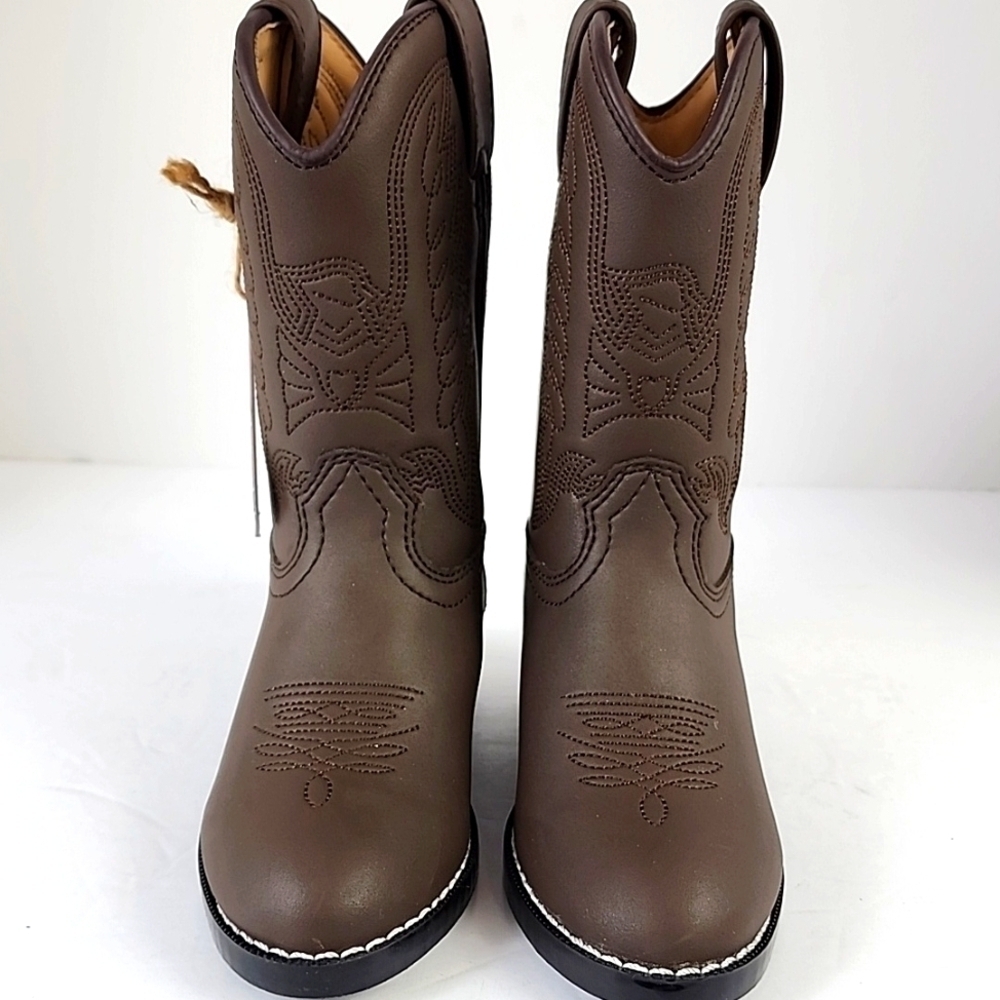 NWT Durango Boy's Brown Cowboy Boots, size 10D - Picture 3 of 10